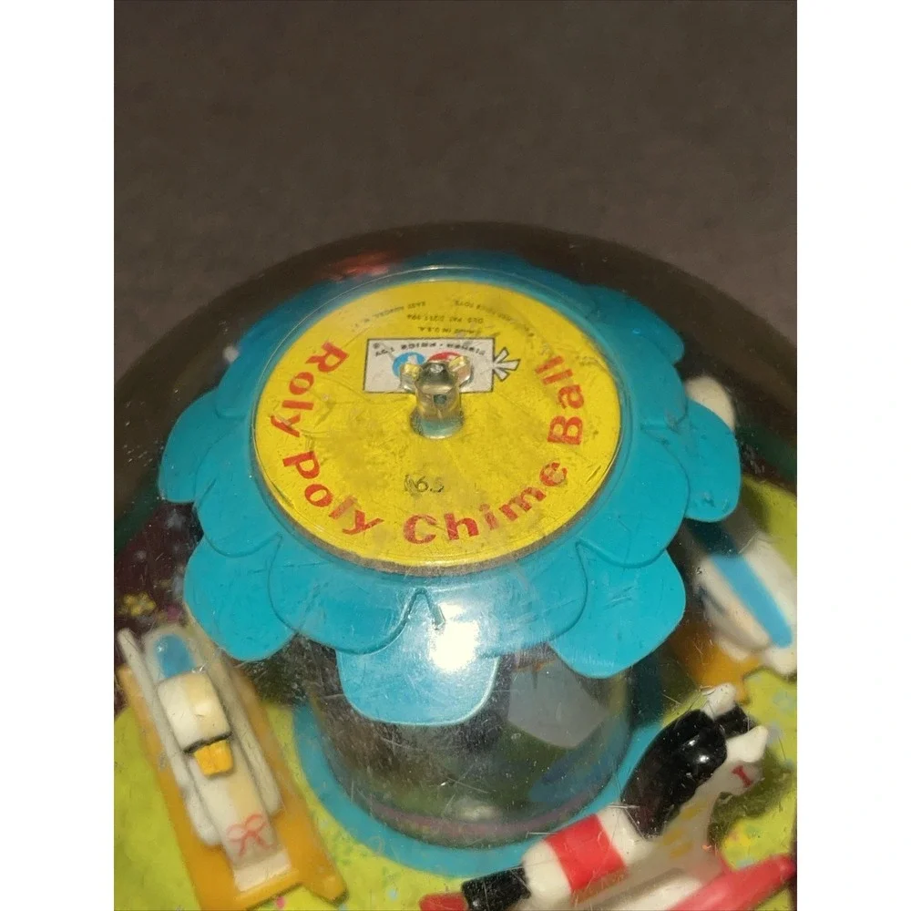 Vtg Fisher Price Reply Poly Chime Ball Preschool Toys #165 1966 (TD)